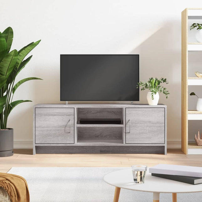 tv-bord 102x30x37,5 cm konstrueret træ grå sonoma-eg