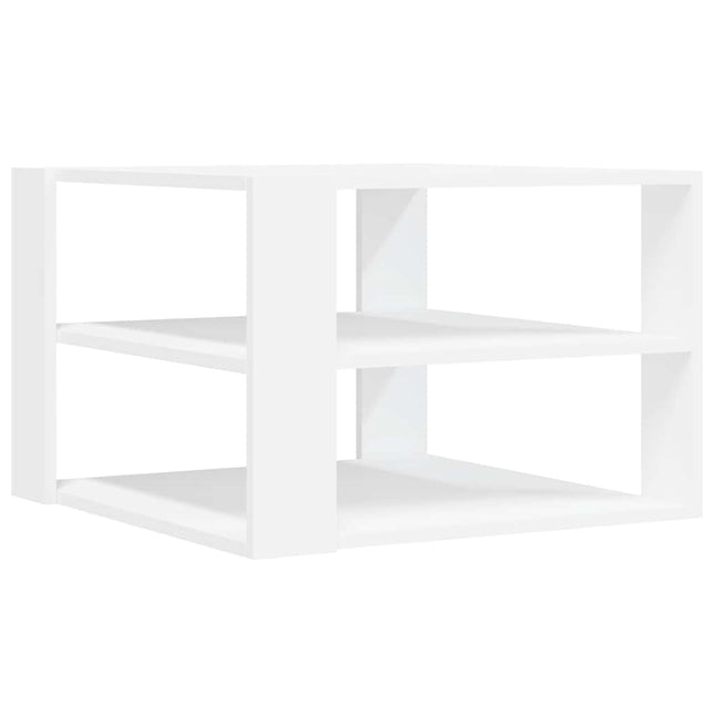 sofabord 58x58x40 cm konstrueret træ hvid