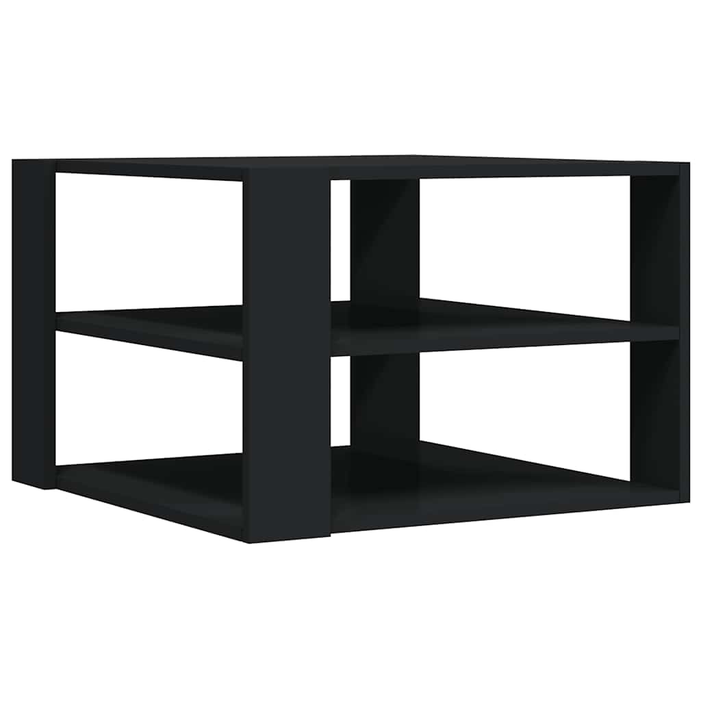 sofabord 58x58x40 cm konstrueret træ sort