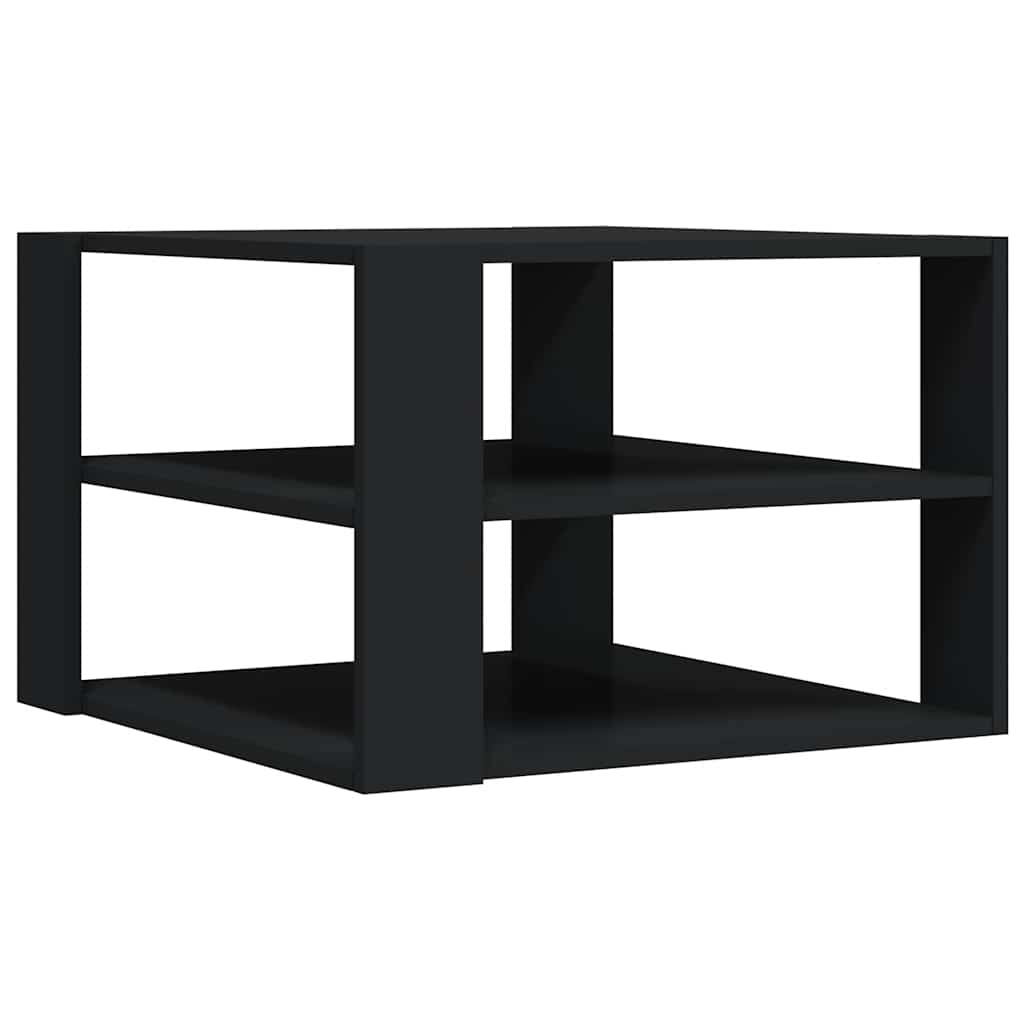sofabord 58x58x40 cm konstrueret træ sort
