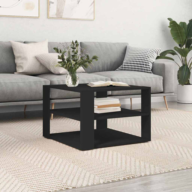 sofabord 58x58x40 cm konstrueret træ sort