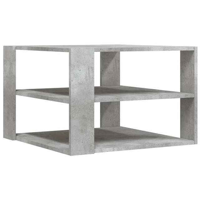 sofabord 58x58x40 cm konstrueret træ betongrå