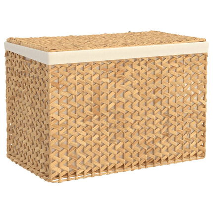 vasketøjskurv med 3 rum 75x42,5x52 cm vandhyacint