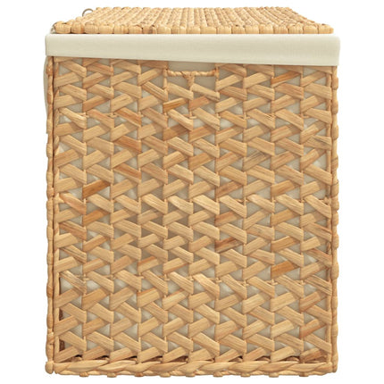 vasketøjskurv med 3 rum 75x42,5x52 cm vandhyacint