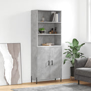 højskab 69,5x34x180 cm konstrueret træ betongrå