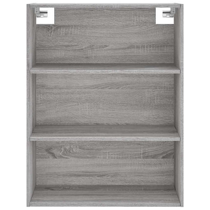 højskab 69,5x34x180 cm konstrueret træ grå sonoma-eg