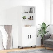 højskab 69,5x34x180 cm konstrueret træ hvid