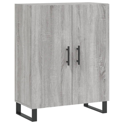 højskab 69,5x34x180 cm konstrueret træ grå sonoma-eg