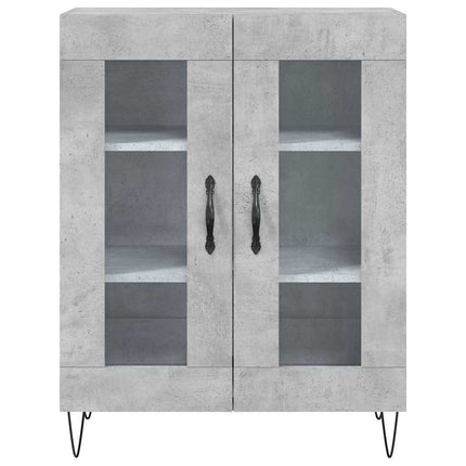 højskab 69,5x34x180 cm konstrueret træ betongrå