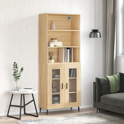 højskab 69,5x34x180 cm konstrueret træ sonoma-eg