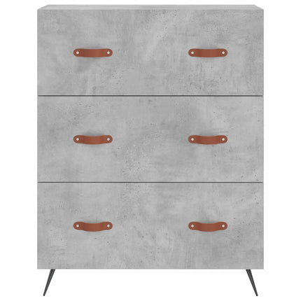 højskab 69,5x34x180 cm konstrueret træ betongrå