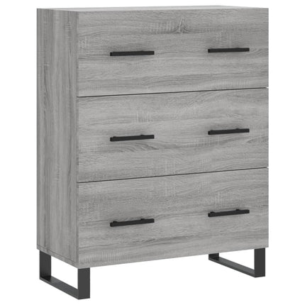 højskab 69,5x34x180 cm konstrueret træ grå sonoma-eg
