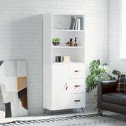 højskab 69,5x34x180 cm konstrueret træ hvid