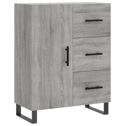 højskab 69,5x34x180 cm konstrueret træ grå sonoma-eg