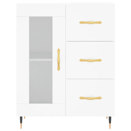 højskab 69,5x34x180 cm konstrueret træ hvid