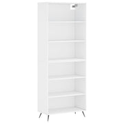 reol 69,5x32,5x180 cm konstrueret træ hvid
