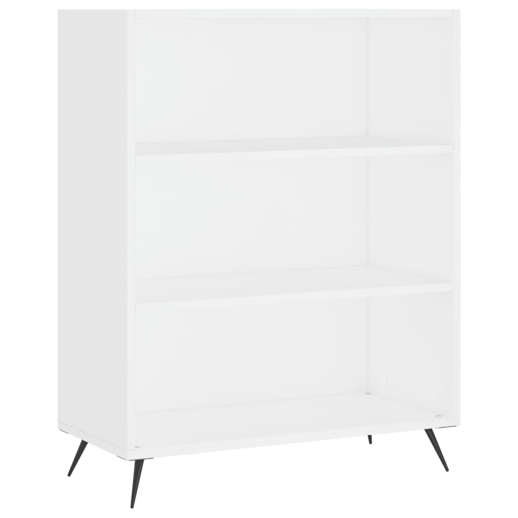 reol 69,5x32,5x180 cm konstrueret træ hvid