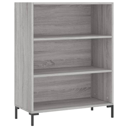 reol 69,5x32,5x180 cm konstrueret træ grå sonoma-eg