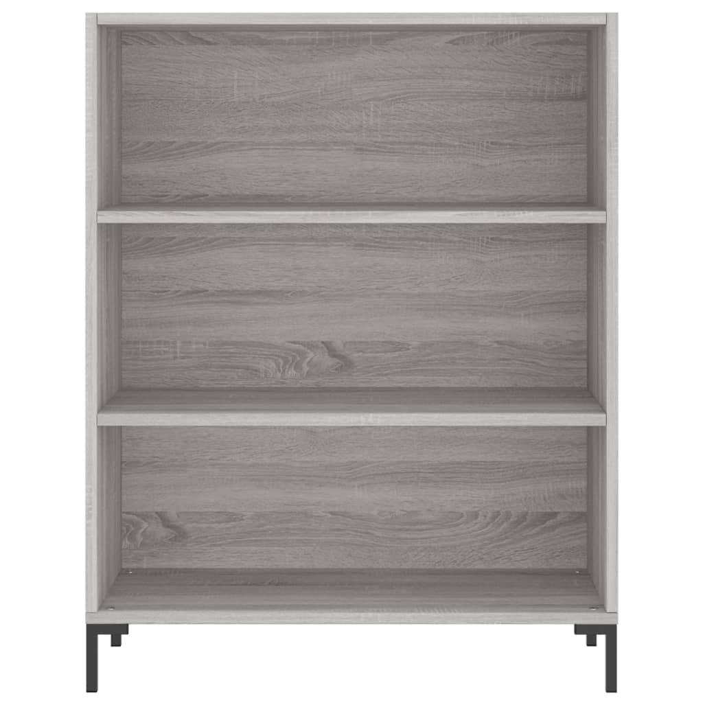 reol 69,5x32,5x180 cm konstrueret træ grå sonoma-eg