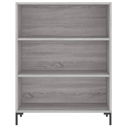 reol 69,5x32,5x180 cm konstrueret træ grå sonoma-eg