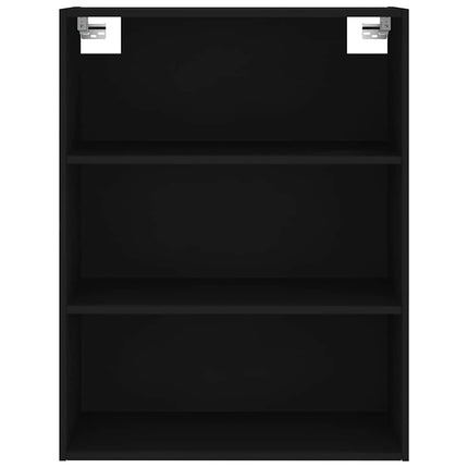 reol 69,5x32,5x180 cm konstrueret træ sort