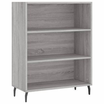 reol 69,5x32,5x180 cm konstrueret træ grå sonoma-eg