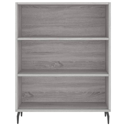 reol 69,5x32,5x180 cm konstrueret træ grå sonoma-eg