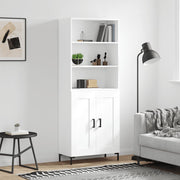 højskab 69,5x34x180 cm konstrueret træ hvid