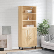 højskab 69,5x34x180 cm konstrueret træ sonoma-eg