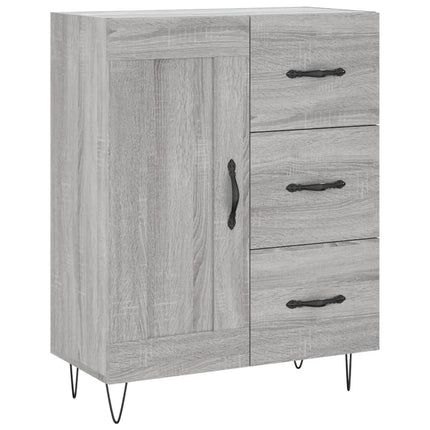 højskab 69,5x34x180 cm konstrueret træ grå sonoma-eg