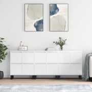 skænke 3 stk. konstrueret træ hvid højglans