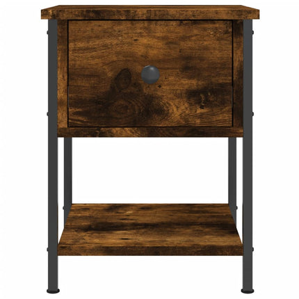 sengeborde 2 stk. 34x35,5x45 cm røget egetræsfarve
