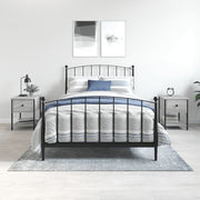 sengebord 2 stk. 34x35,5x45 cm konstrueret træ grå sonoma-eg