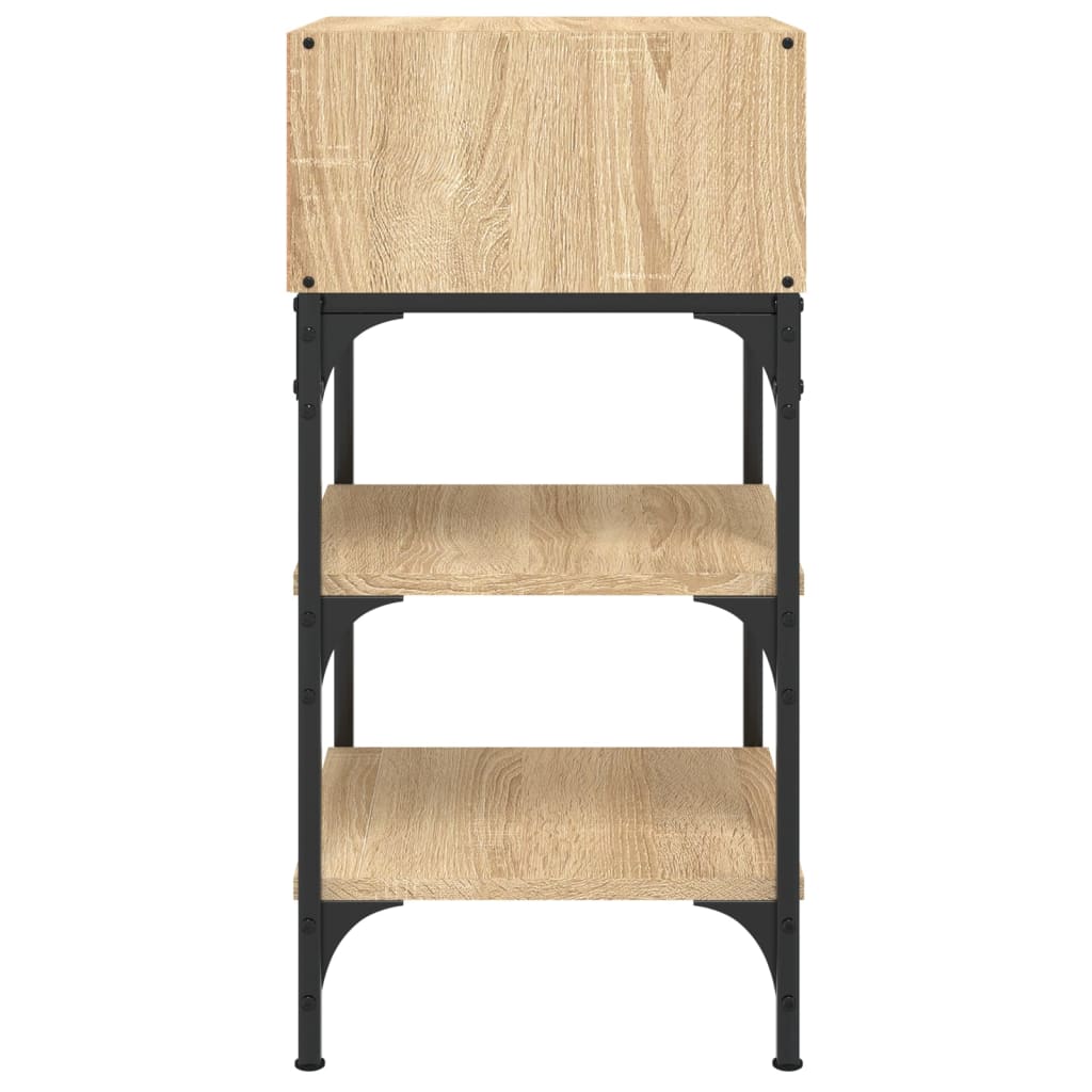 sengeborde 2 stk. 35x34,5x70 cm konstrueret træ sonoma-eg