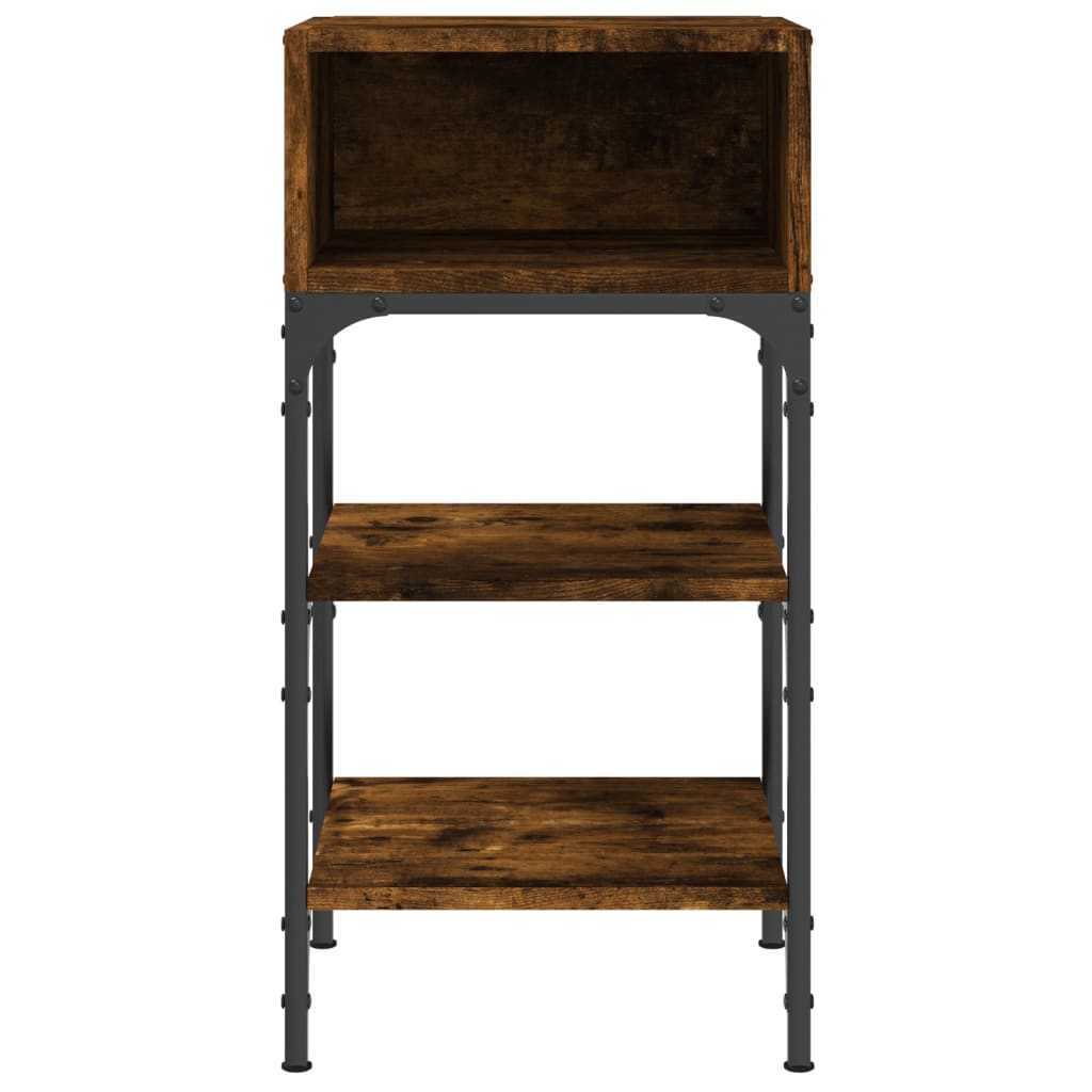 sengeborde 2 stk. 35x34,5x70 cm røget egetræsfarve