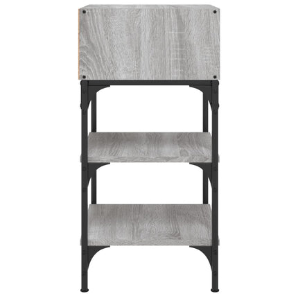 sengebord 2 stk. 35x34,5x70 cm konstrueret træ grå sonoma-eg
