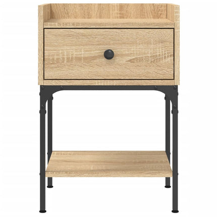 sengeborde 2 stk. 40,5x31x60 cm konstrueret træ sonoma-eg