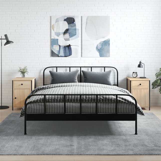 sengeborde 2 stk. 40x42x60 cm konstrueret træ sonoma-eg