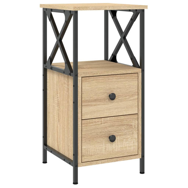 sengebord 34x35,5x70 cm konstrueret træ sonoma-eg
