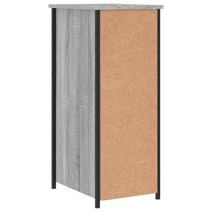 sengeborde 2 stk. 32x42x80 cm konstrueret træ grå sonoma-eg