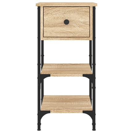 sengeborde 2 stk. 34x36x70 cm konstrueret træ sonoma-eg