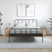 sengeborde 2 stk. 34x35,5x50 cm konstrueret træ sonoma-eg