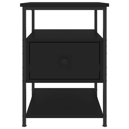 sengeborde 2 stk. 40x42x56 cm konstrueret træ sort