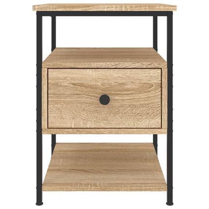 sengeborde 2 stk. 40x42x56 cm konstrueret træ sonoma-eg