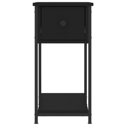 sengebord 30x60x60 cm konstrueret træ sort