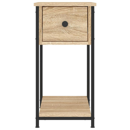 sengeborde 2 stk. 30x60x60 cm konstrueret træ sonoma-eg