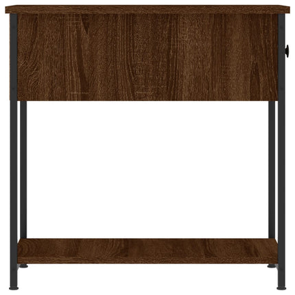 sengebord 30x60x60 cm konstrueret træ brun egetræsfarve