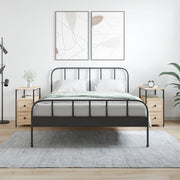 sengeborde 2 stk. 30x60x60 cm konstrueret træ sonoma-eg