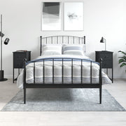 sengeborde 2 stk. 32x42x70 cm konstrueret træ sort