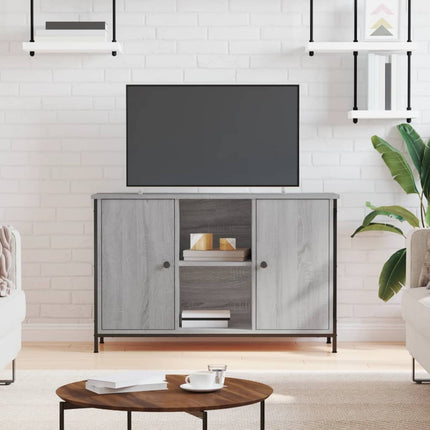 tv-bord 100x35x65 cm konstrueret træ grå sonoma-eg